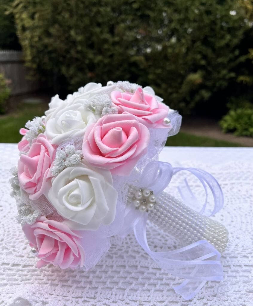 Pink and White Wedding Bouquet